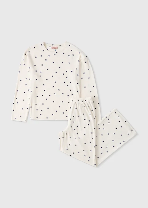 Cream Star Long Sleeve Pyjama Set - XS Image 4