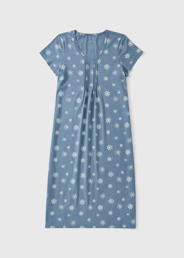 Blue Snowflake Christmas Nightie