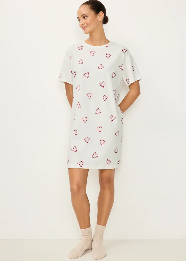 Ivory Candy Cane Christmas Nightie