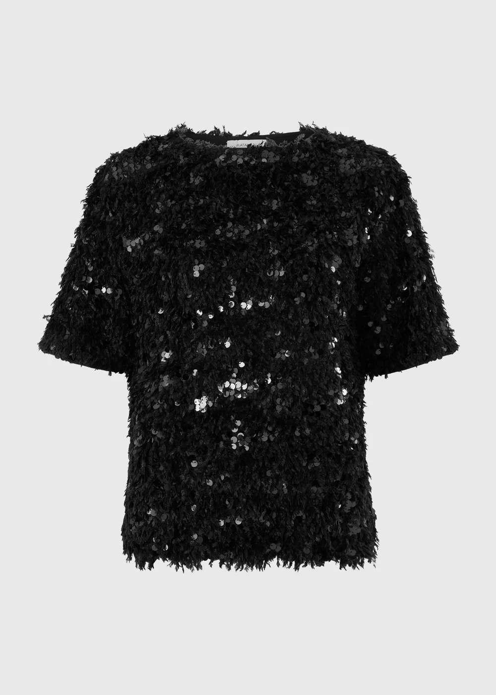 Black Fluffy Short Sleeve Jumper - 8 Image 1