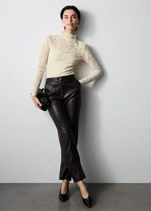 Cream Velvet Lace Top - 8 Image 4