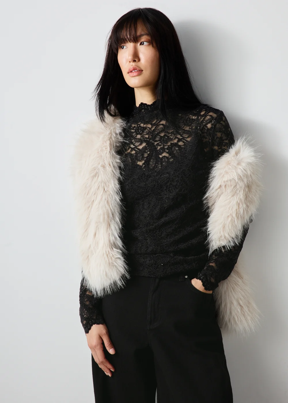 Black Velvet Lace Top - 8 Image 4