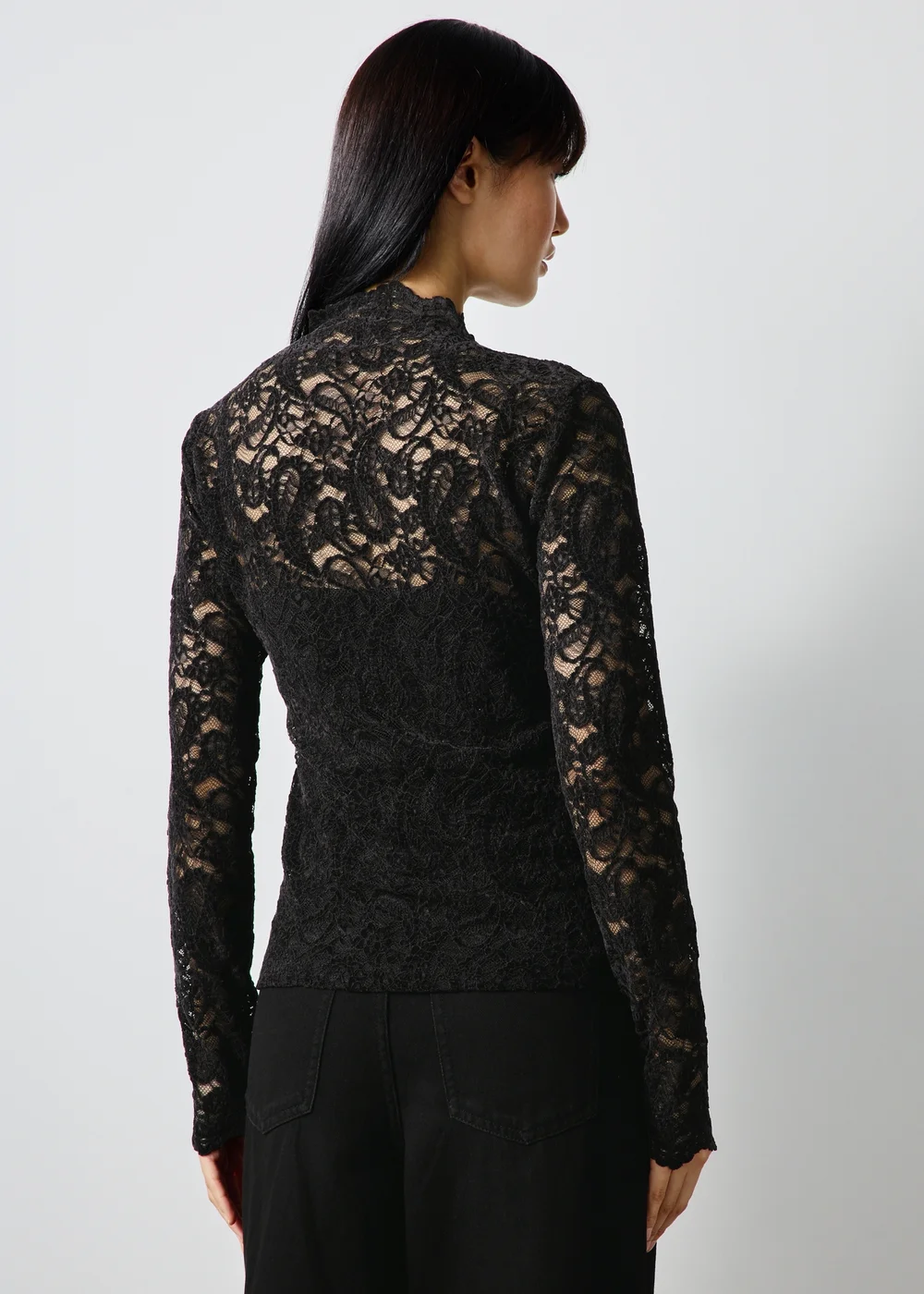 Black Velvet Lace Top - 8 Image 2