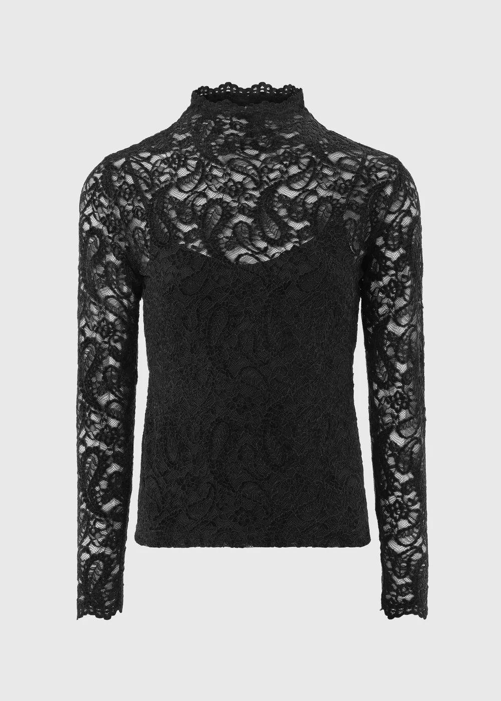Black Velvet Lace Top - 8 Image 1