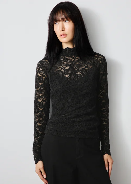 Black Velvet Lace Top - 8 Image 1