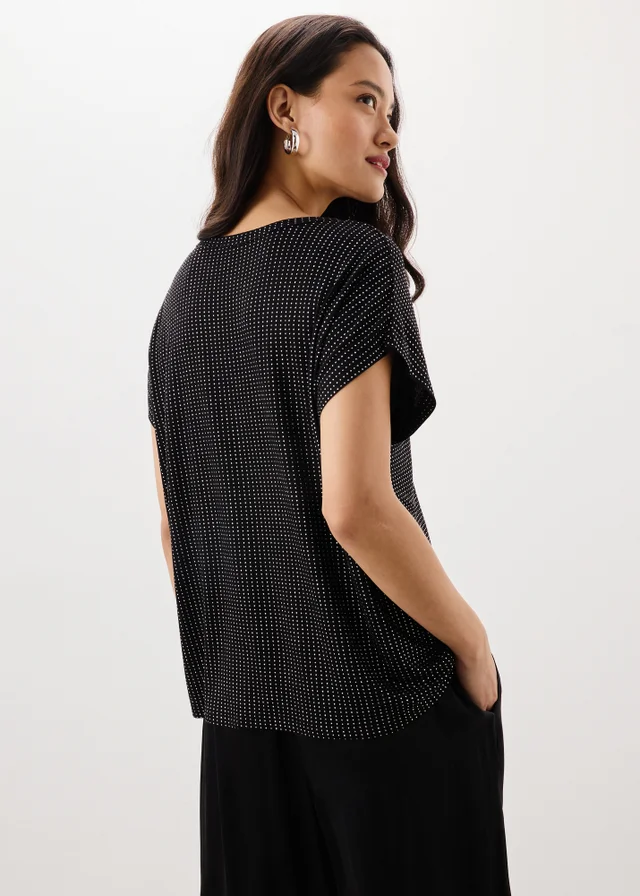 Black Embellished T-Shirt