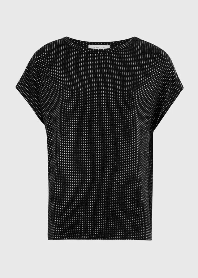 Black Embellished T-Shirt