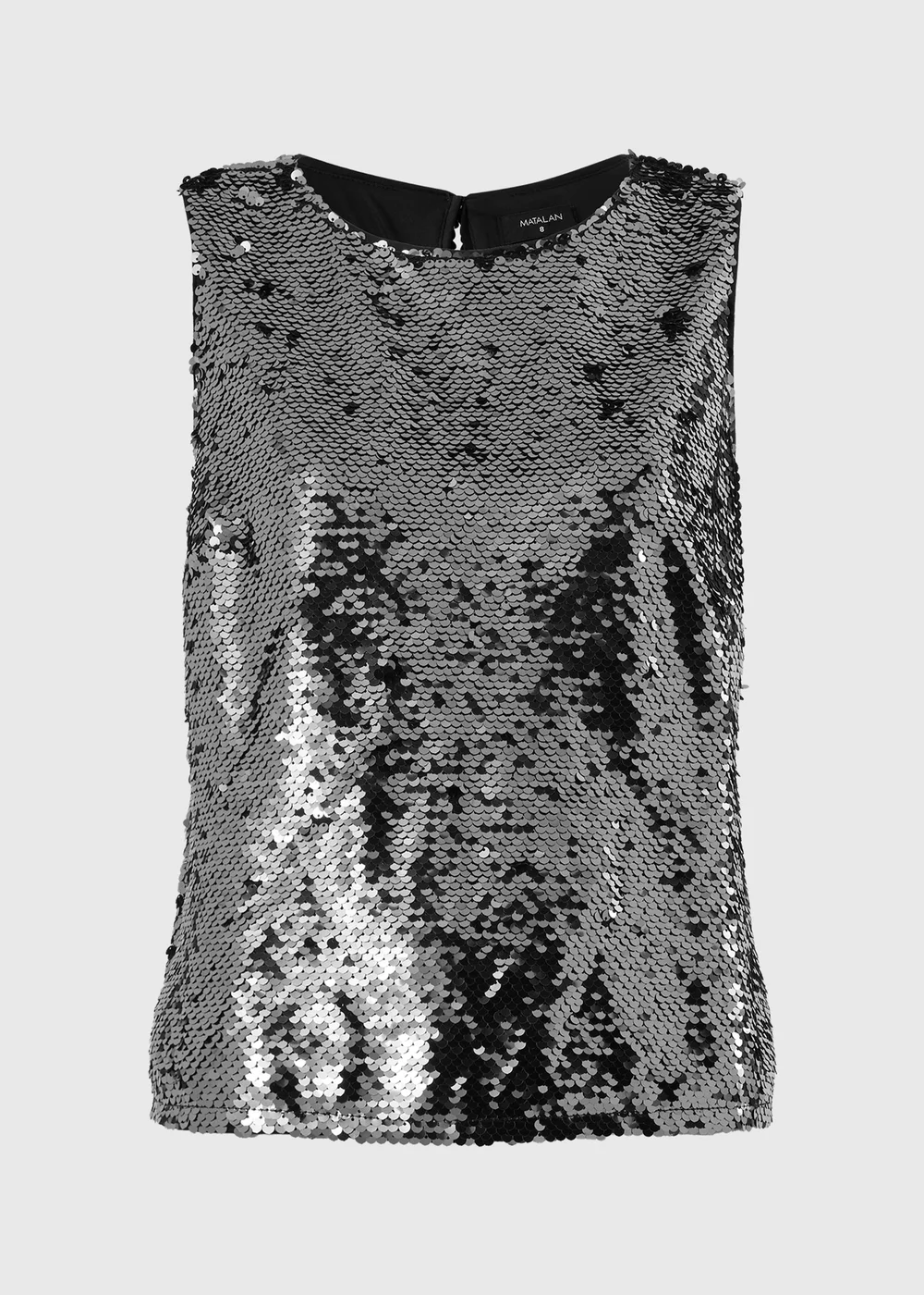 Silver Sequin Co Ord Vest Top - 8 Image 1