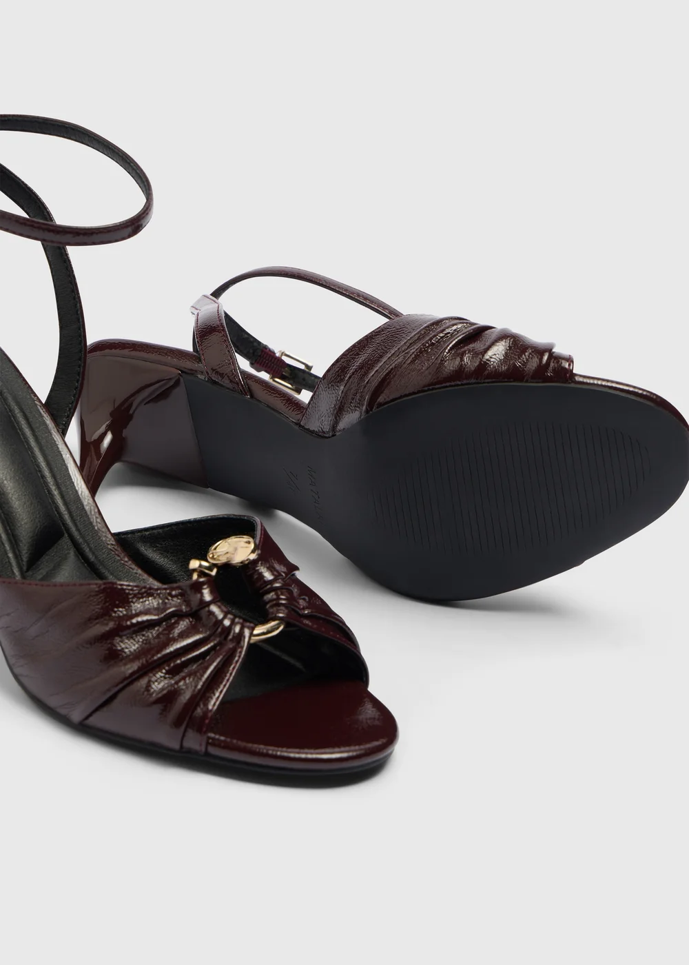 Burgundy Ruched Heel - 3 Image 2