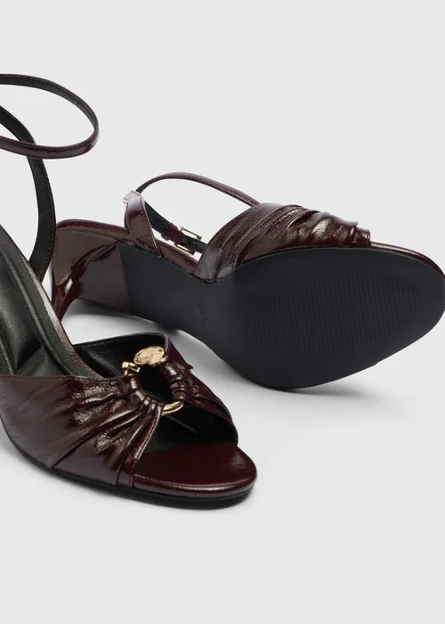 Burgundy Ruched Heel - 3 Image 2