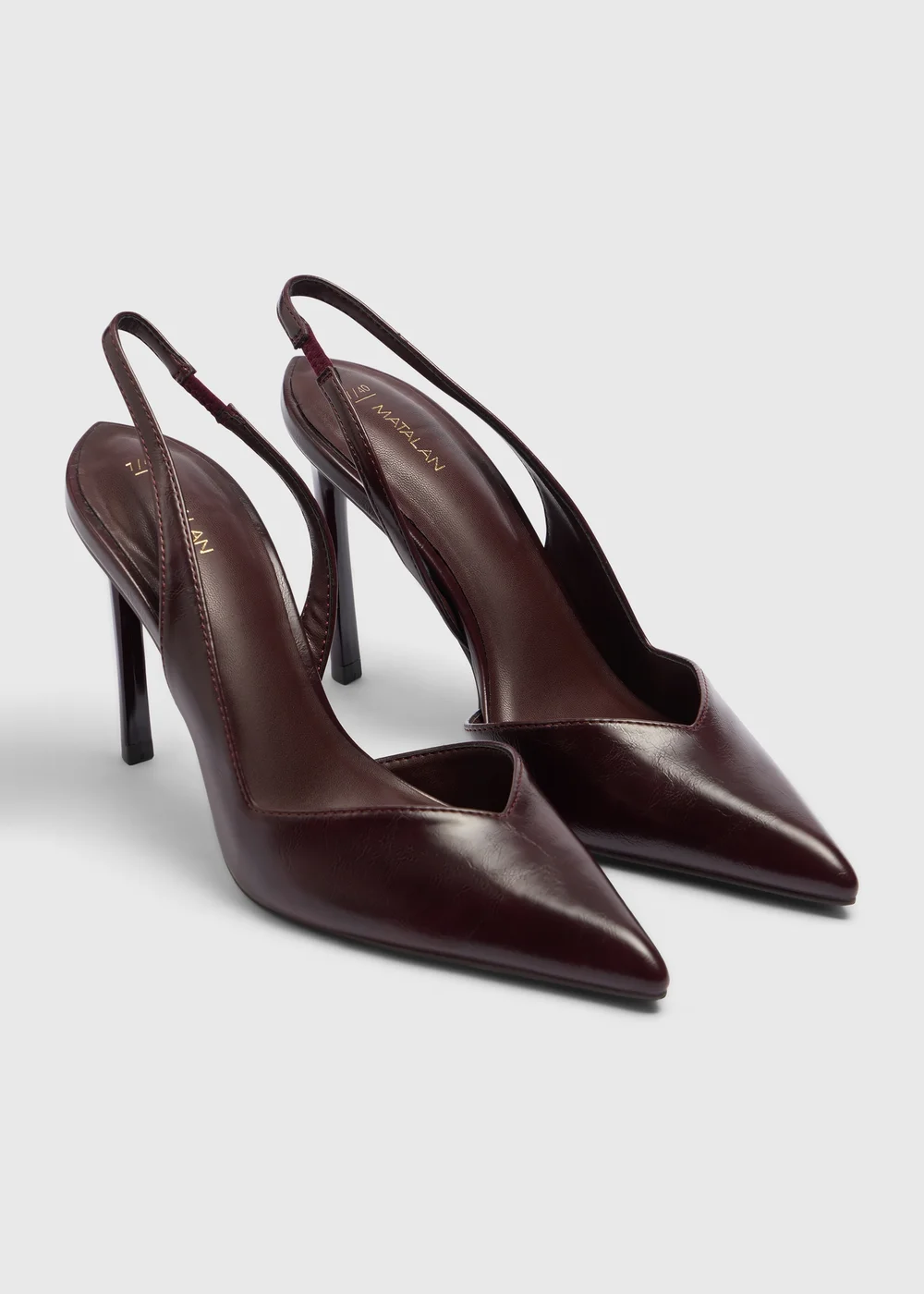 Burgundy Court Heels - 3 Image 2