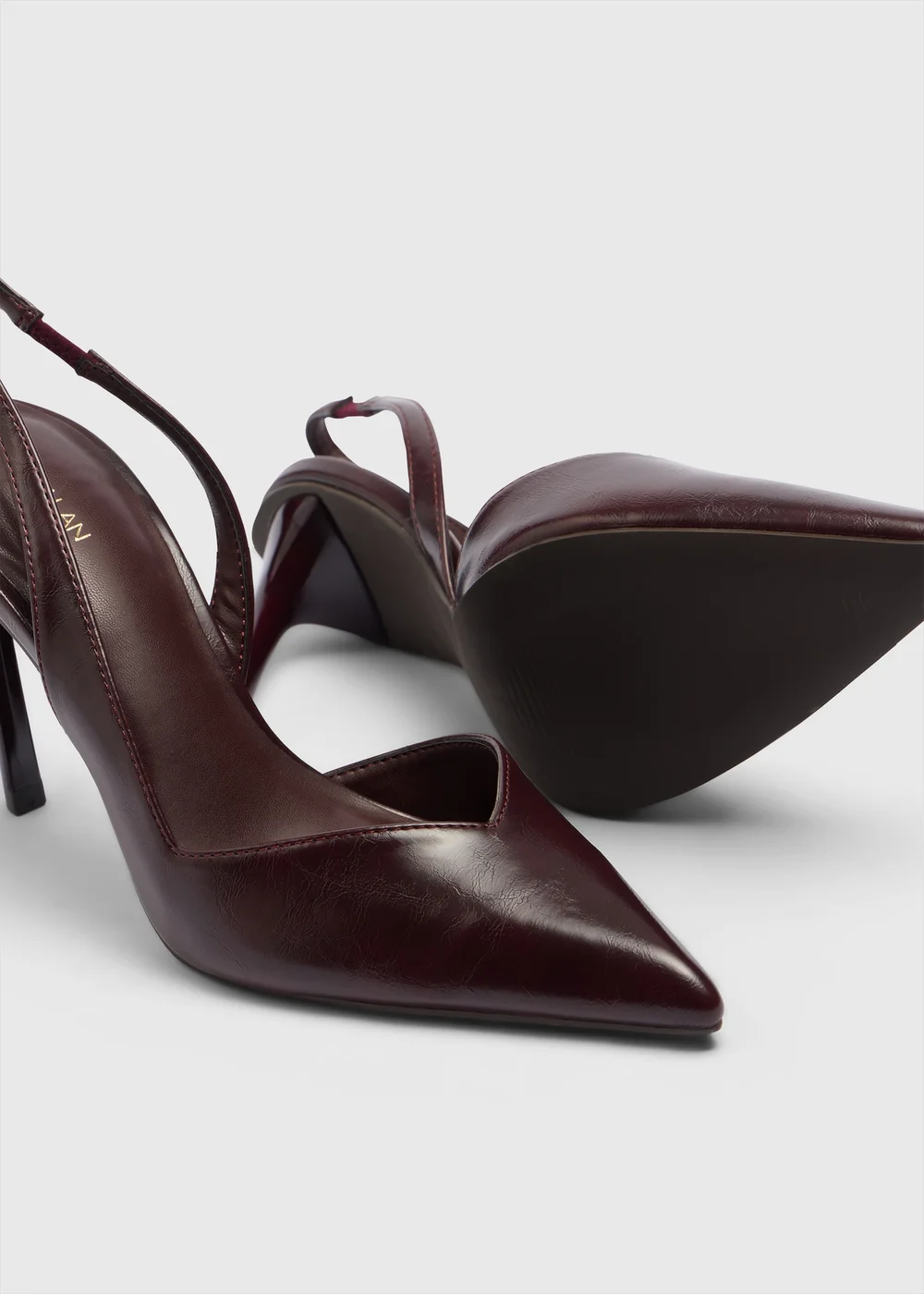 Burgundy Court Heels - 3 Image 3