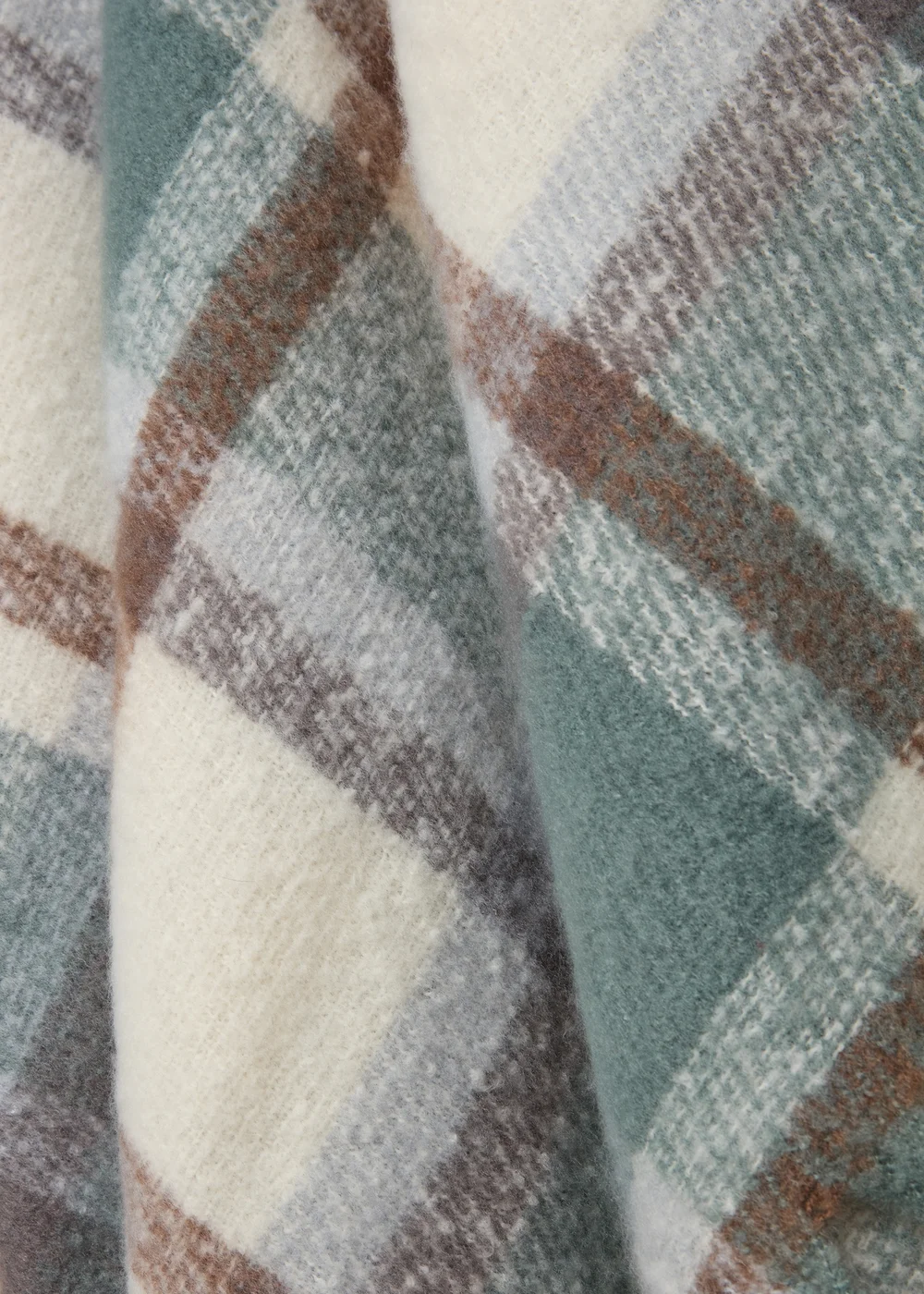 Frosted Mohair Check Throw Image 2