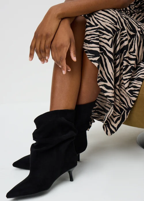 Slouch Kitten Heel Boots - 3 Image 2