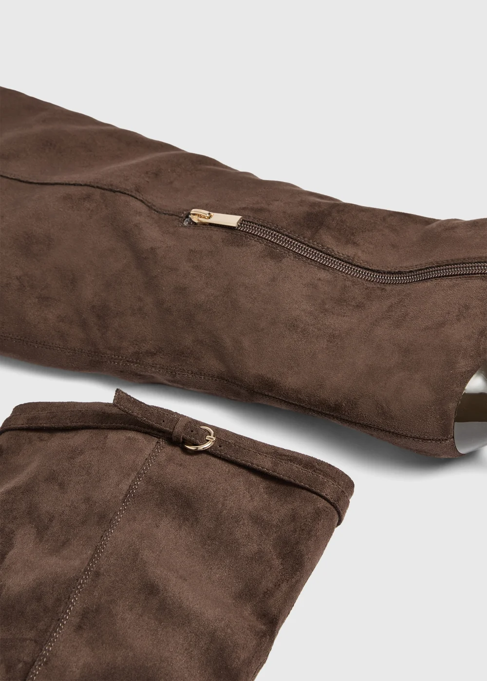 Brown Knee High Heeled Boot - 3 Image 3