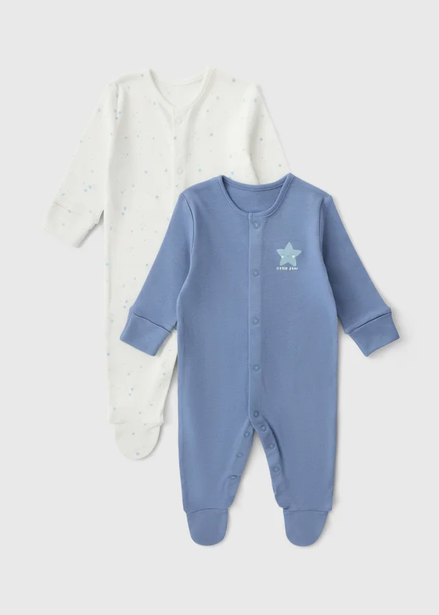 2 Pack Baby Boys’ Sleepsuits (0-23mths)