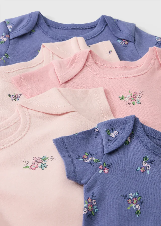 5 Pack Baby Floral Bodysuits (0-23 mths)