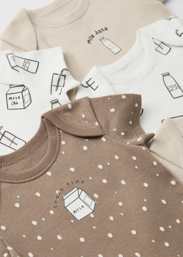 5 Pack Baby Beige Bagged Bodysuit (Newborn-23 mnths)