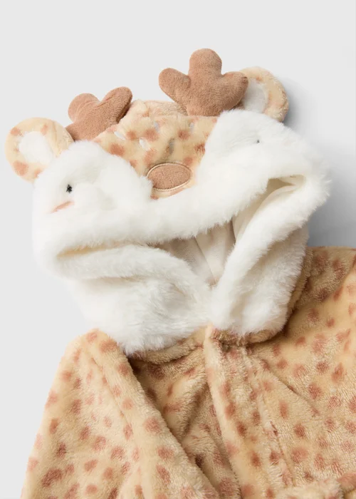 Baby Brown Reindeer Dressing Gown (0-18mths) - Up to 1 Month Image 2