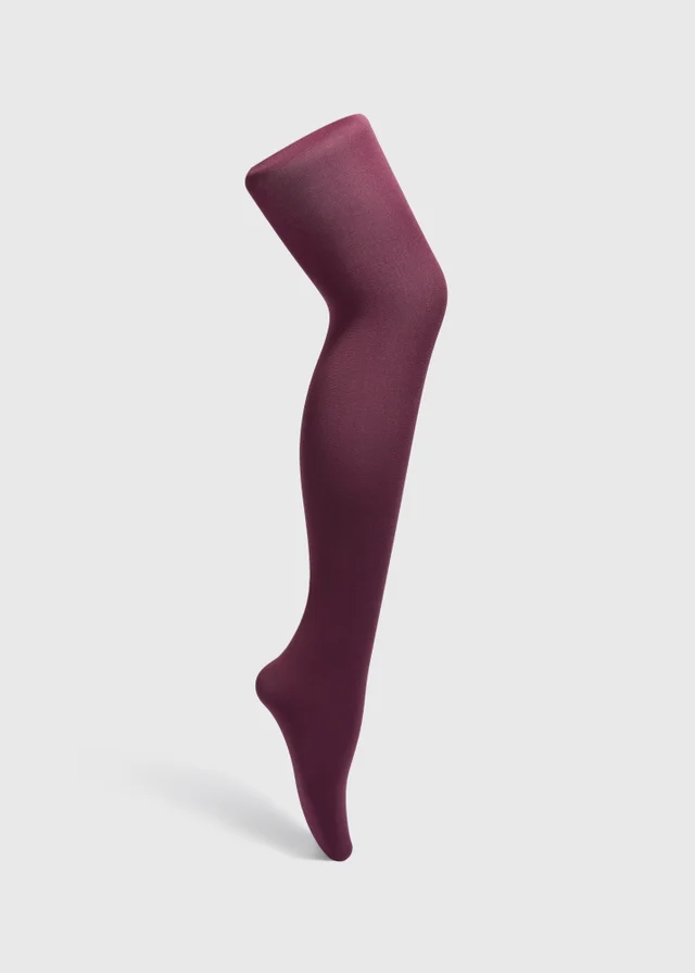 3 Pack 40 Denier Burgundy Tights