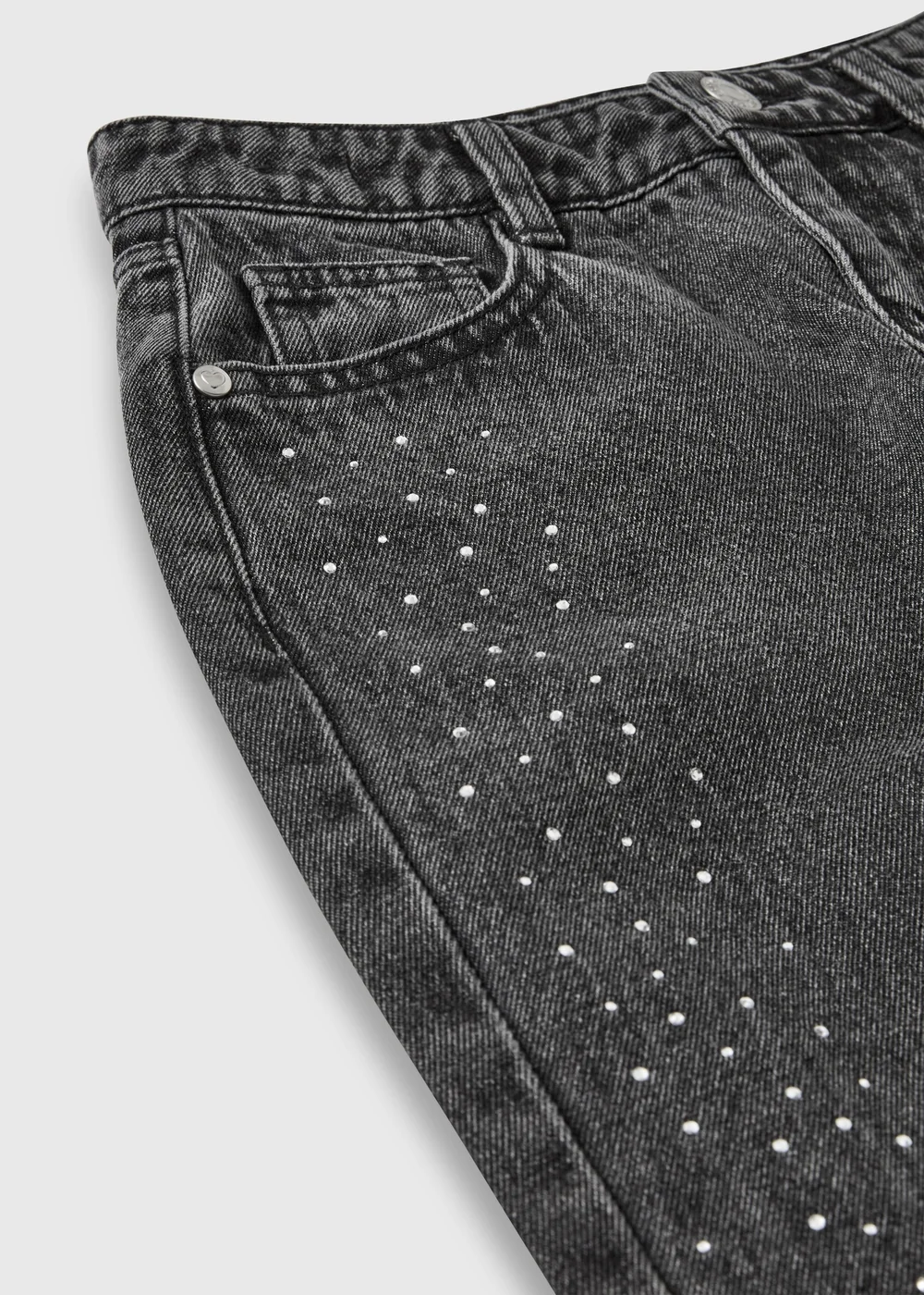 Girls Grey Embroidered Jeans (7-15 Yrs) - 7 Yrs Image 2