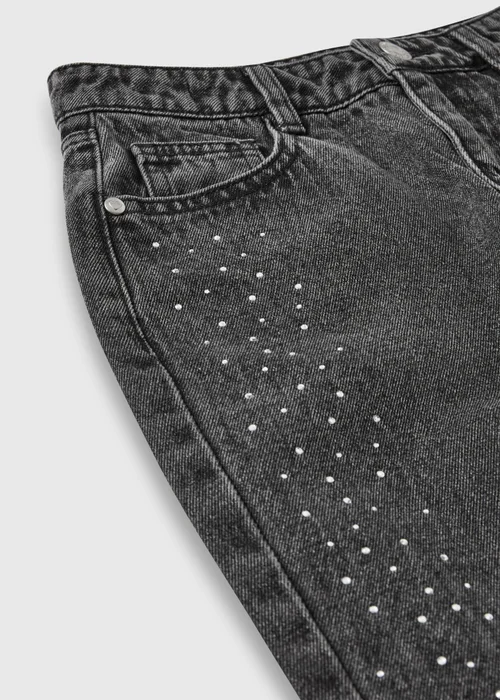 Girls Grey Embroidered Jeans (7-15 Yrs) - 7 Yrs Image 2