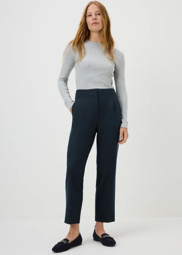 Navy Tapered Trousers