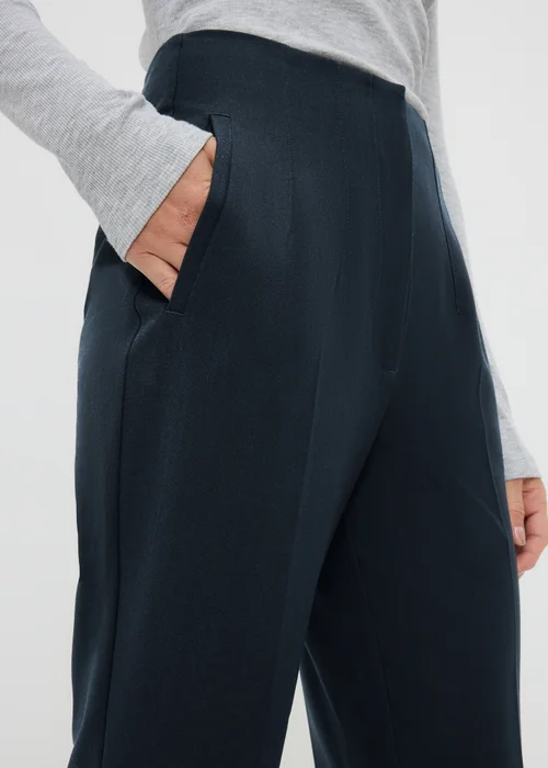 Navy Tapered Trousers - 8/L29 Image 3