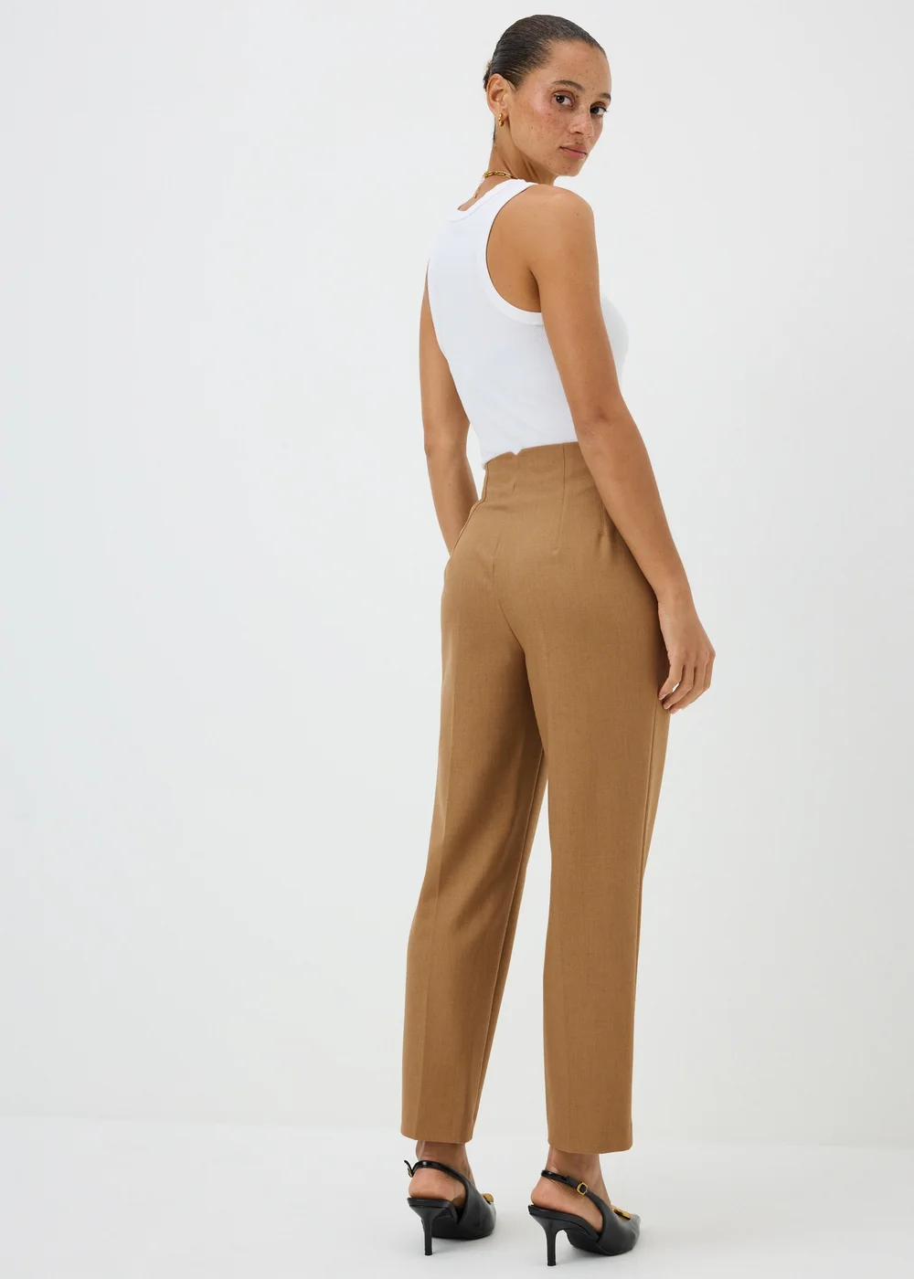 Camel Tapered Trousers - 8/L29 Image 2