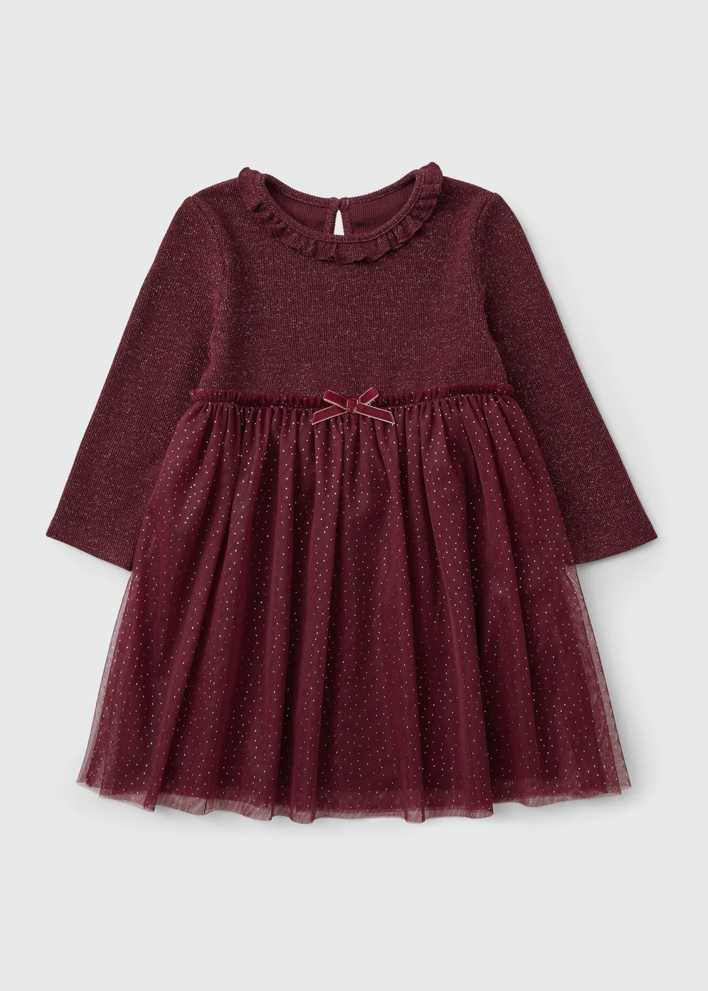 Girls Burgundy Tutu Dress (1-8 yrs) - 1-1.5 Yrs Image 1