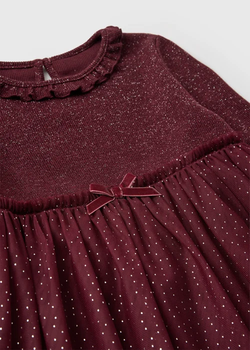 Girls Burgundy Tutu Dress (1-8 yrs) - 1-1.5 Yrs Image 3