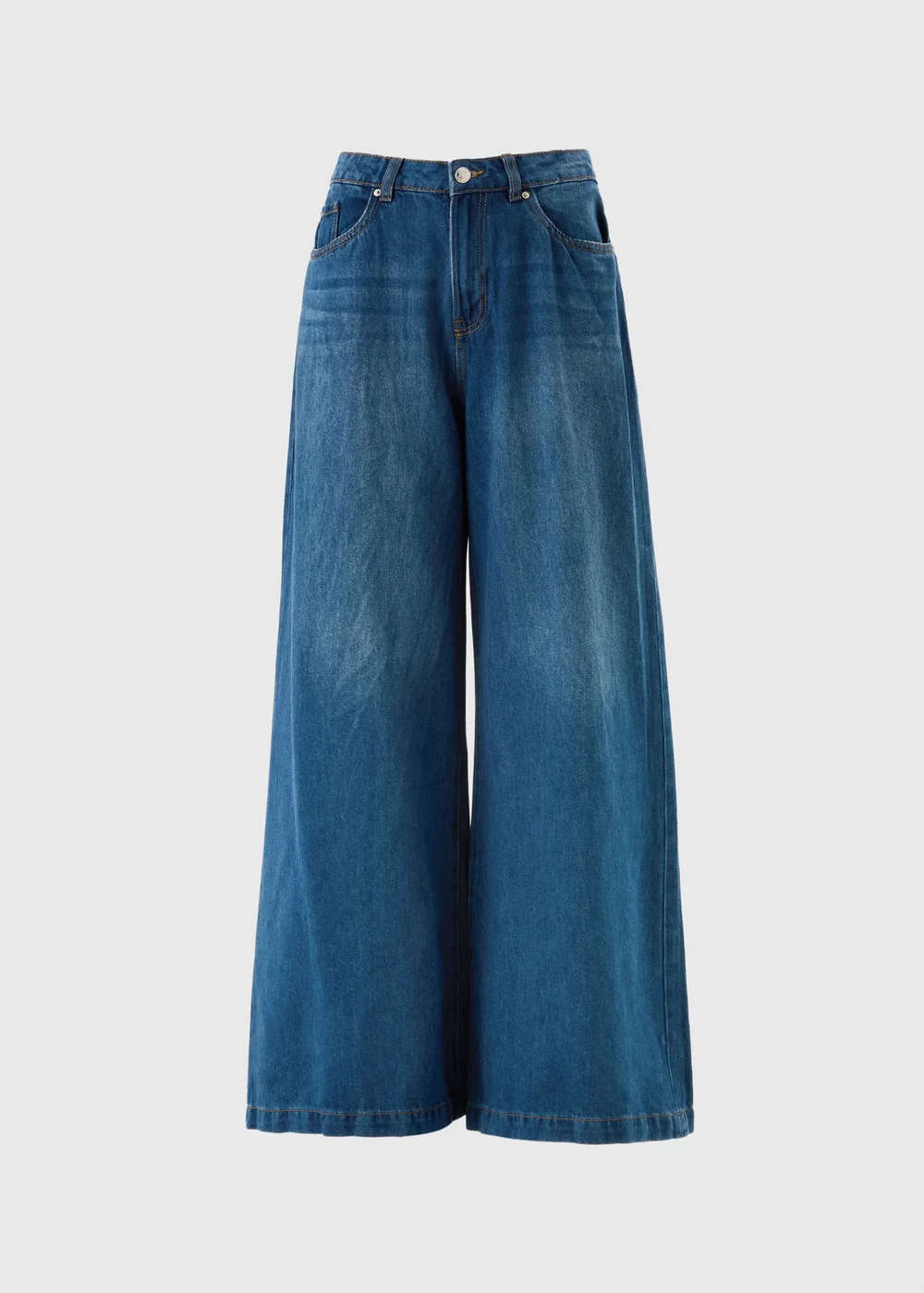Dark Wash Palazzo Wide Leg Jeans - 24/L29 Image 1
