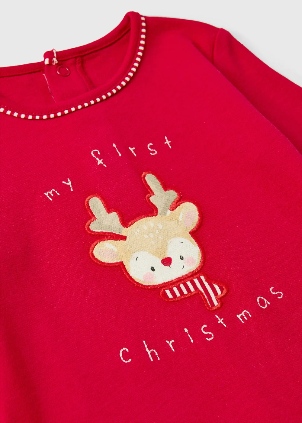 Baby Red My First Christmas Sleepsuit (0-12mths) - First Size Image 3