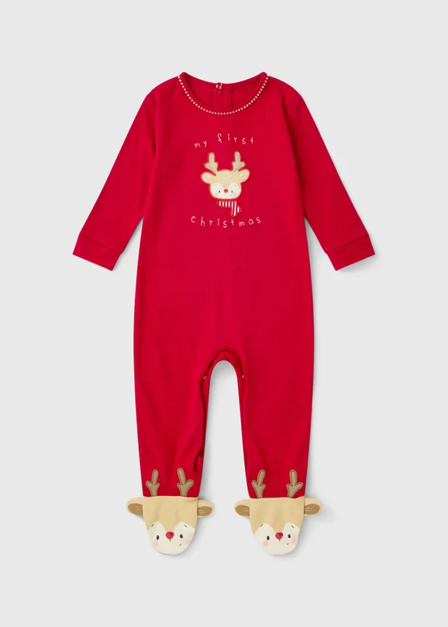 Baby Red My First Christmas Sleepsuit (0-12mths)