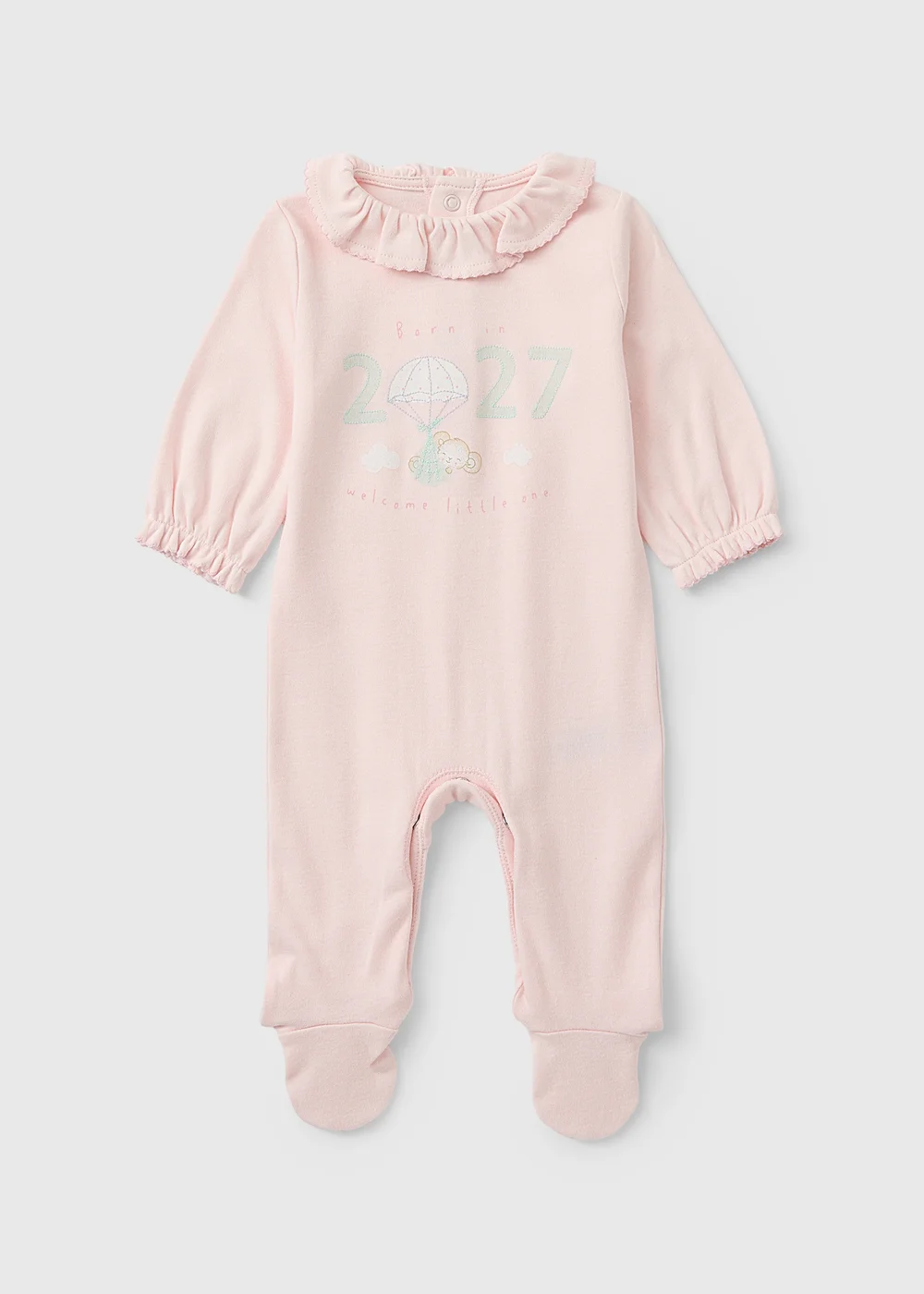 Baby Pink Born In 2027 Sleepsuit (Newborn-6 mnths) - Up to 1 Month Image 1
