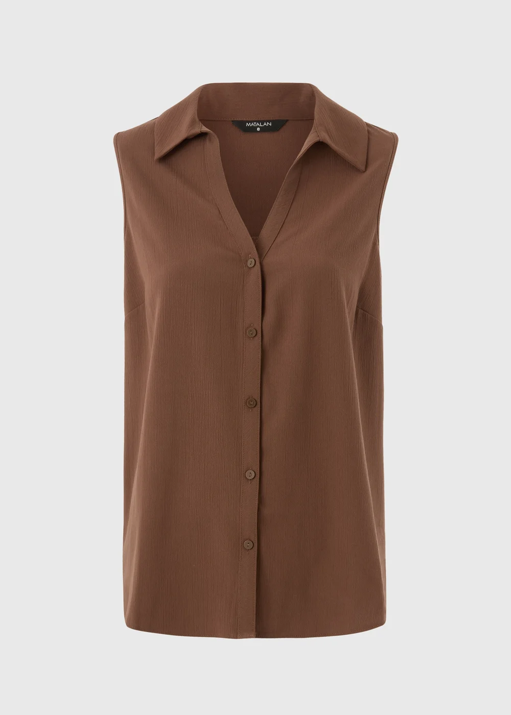 Chocolate Sleeveless Clipper Shirt - 8 Image 4