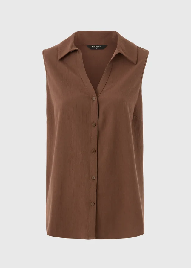 Chocolate Sleeveless Clipper Shirt