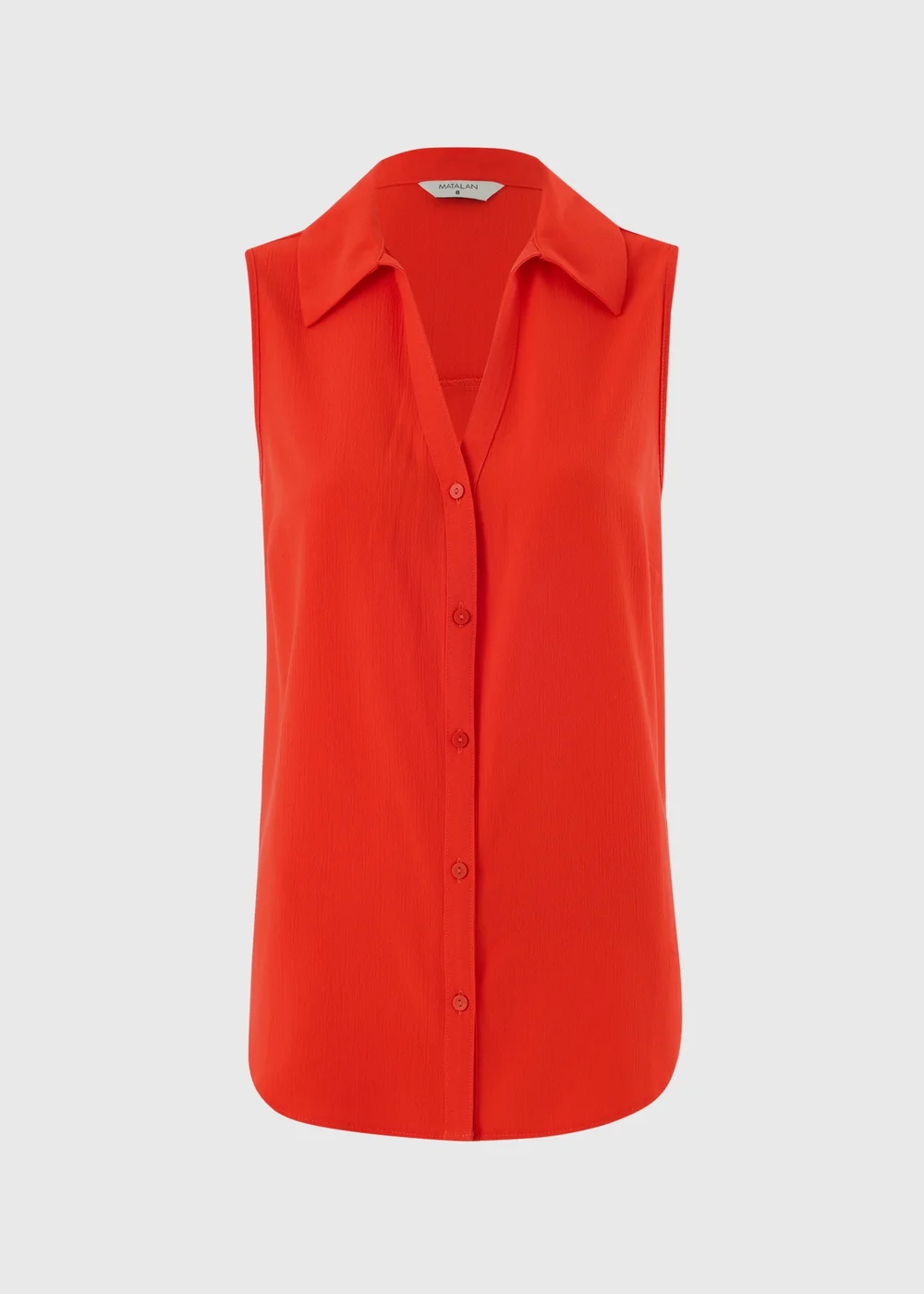 Red Sleeveless Clipper Shirt - 8 Image 1