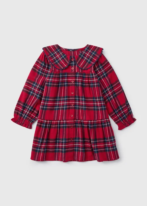 Girls Red Check Christmas Dress (1-8yrs) - 1-1.5 Yrs Image 1