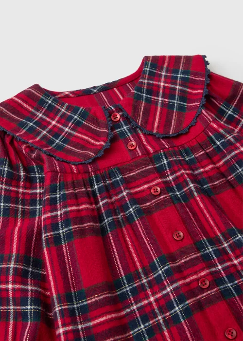 Girls Red Check Christmas Dress (1-8yrs) - 1-1.5 Yrs Image 2