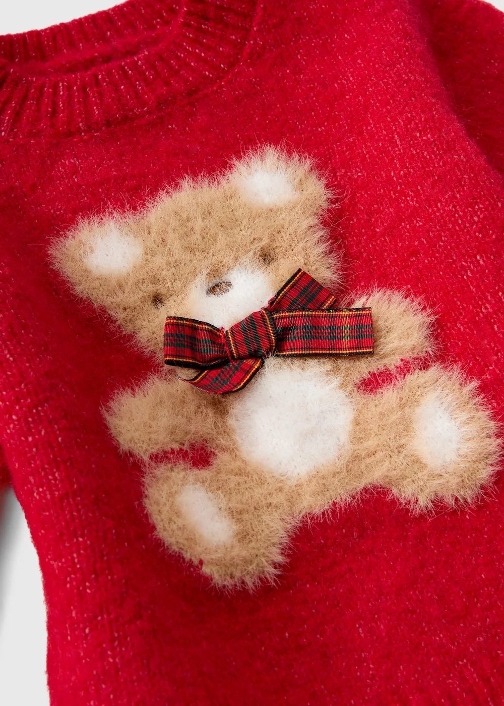 Baby Red Bear Christmas Jumper (0-23mths) - Up to 1 Month Image 2
