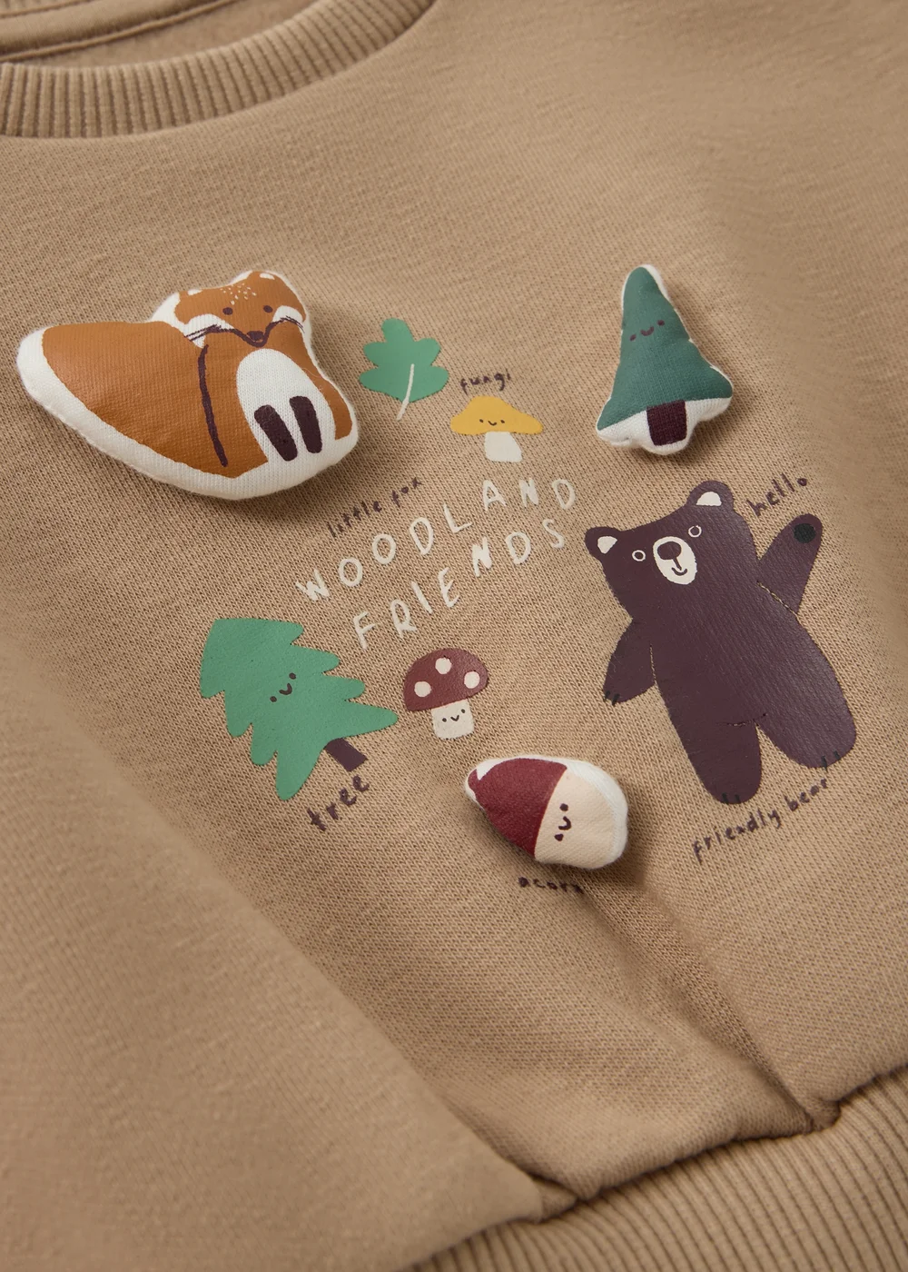 Baby Brown 3D Animal Sweatshirt & Legging Set (0-23mths) - Up to 1 Month Image 2