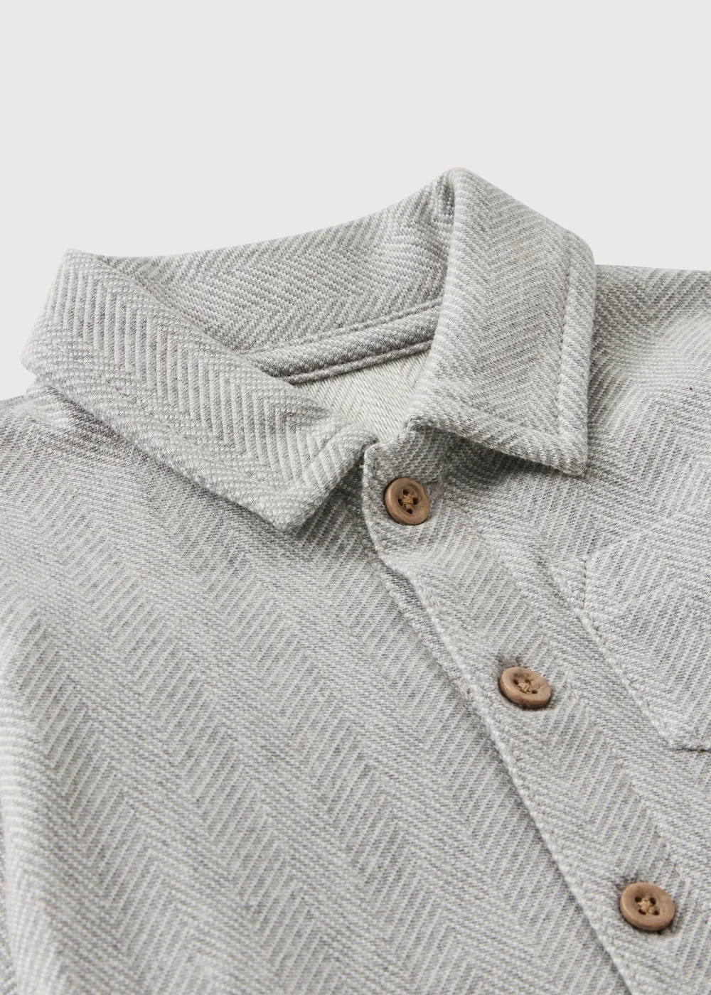 Baby Boys’ Grey Collared Romper (0-23 mths) - Up to 1 Month Image 2