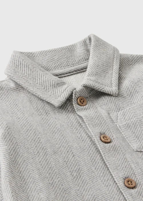 Baby Boys’ Grey Collared Romper (0-23 mths) - Up to 1 Month Image 2