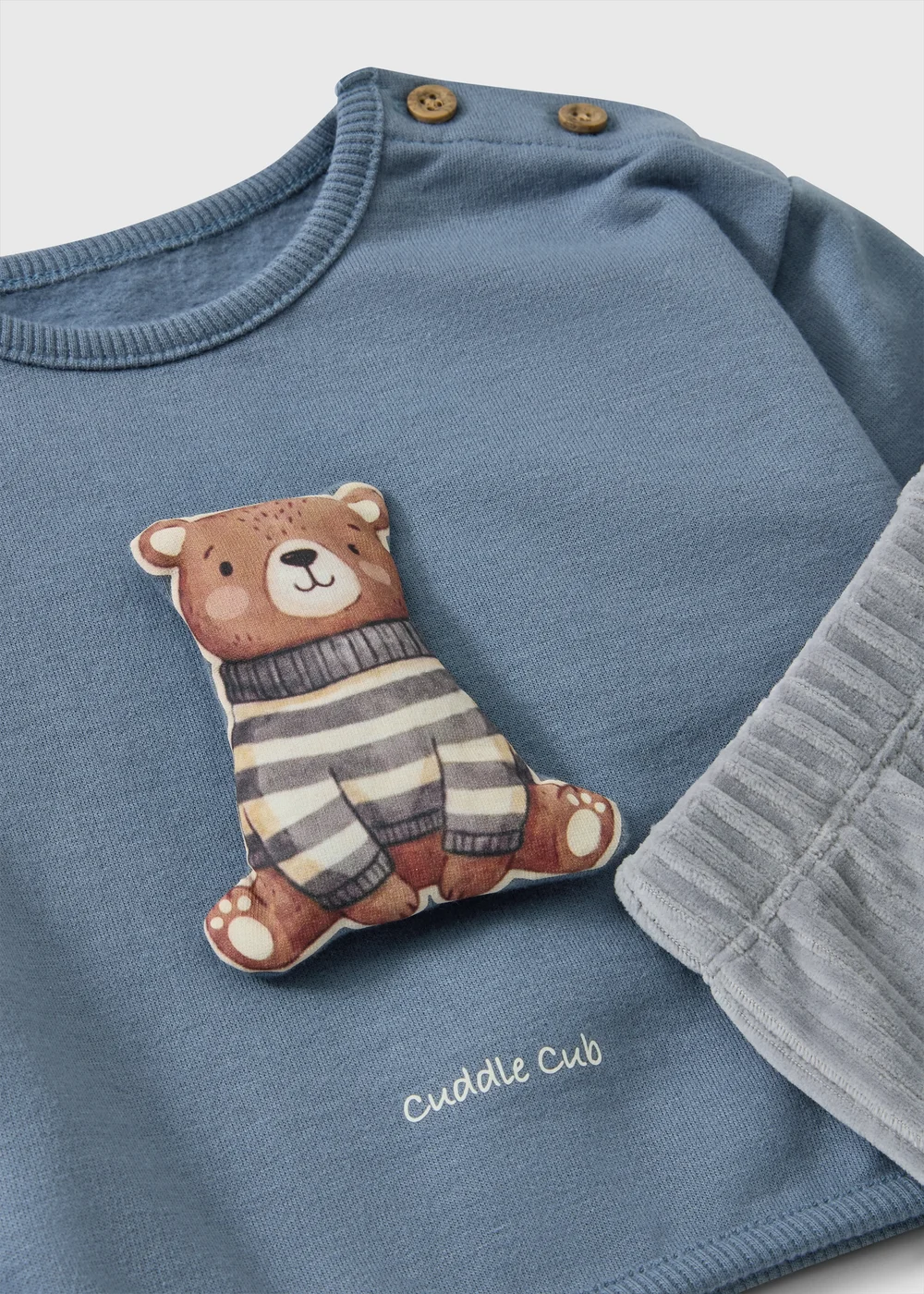 Baby Blue Bear Top & Trousers Set (Newborn-23 mnths) - Up to 1 Month Image 2