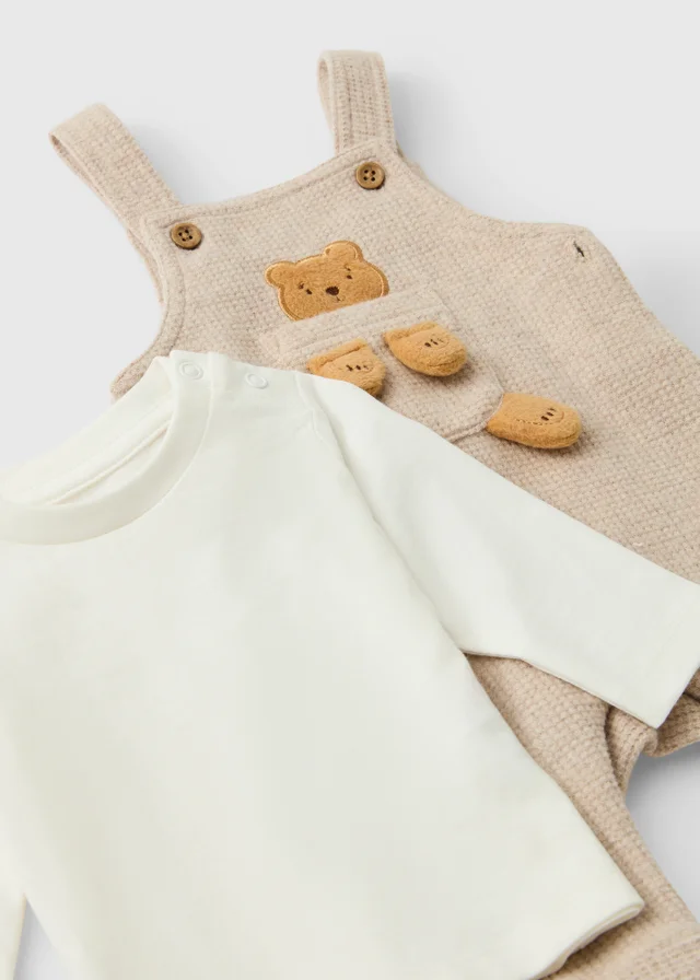 Brown Bear Dungaree and T-Shirt Set (Newborn-23 Months)