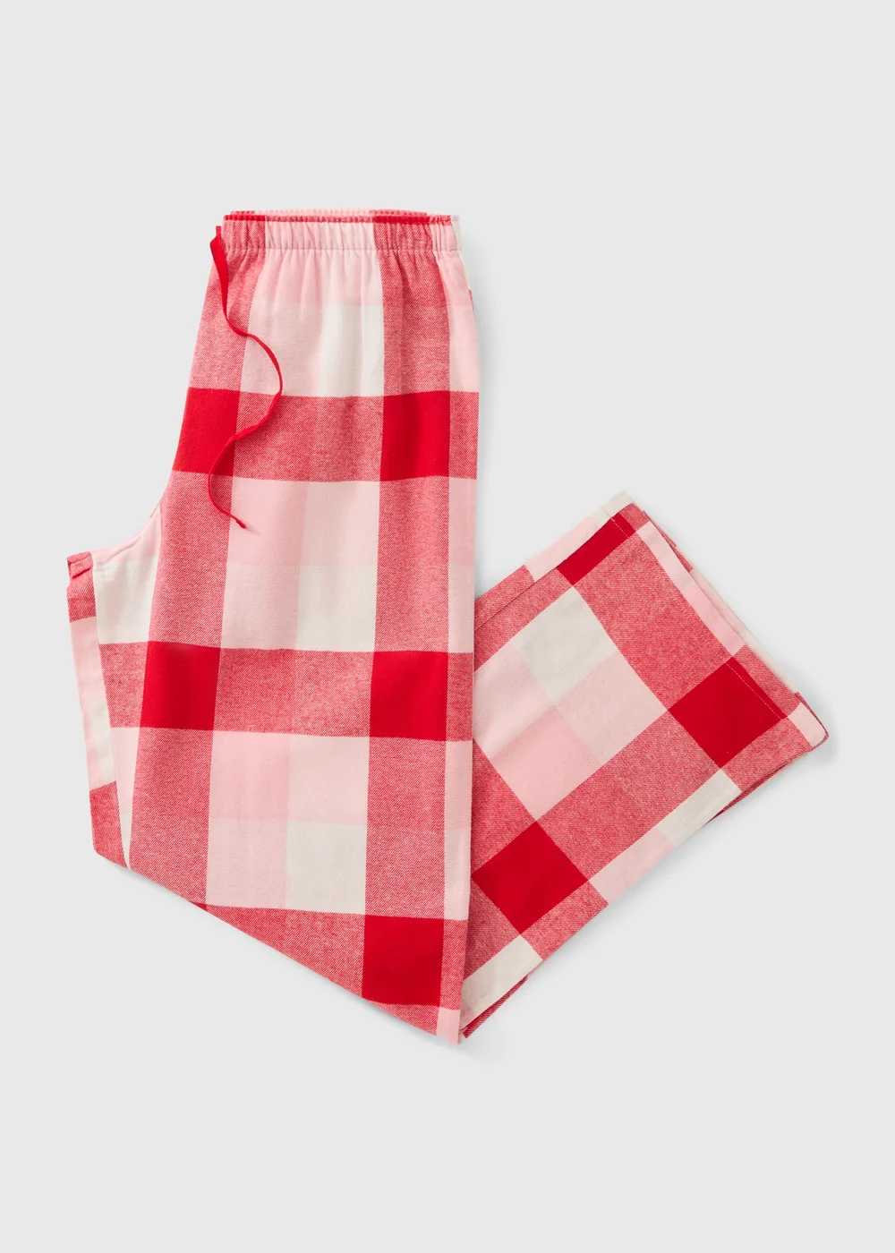 Red Checked Wide Leg Pyjama Bottoms - XS Image 1