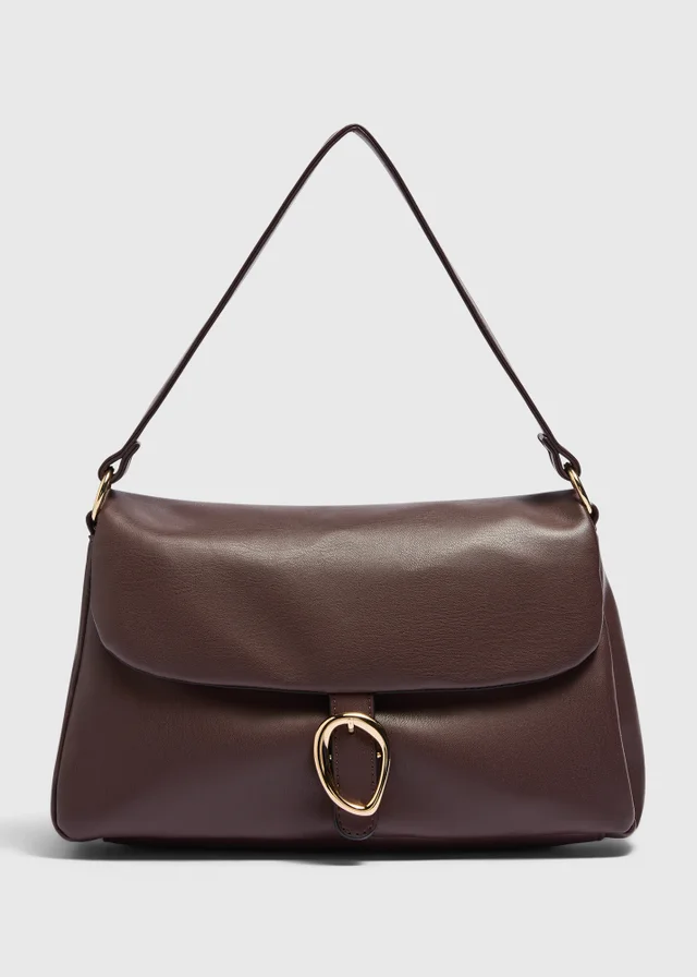 Brown Buckle Handbag