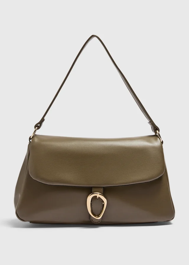 Green Buckle Hand Bag