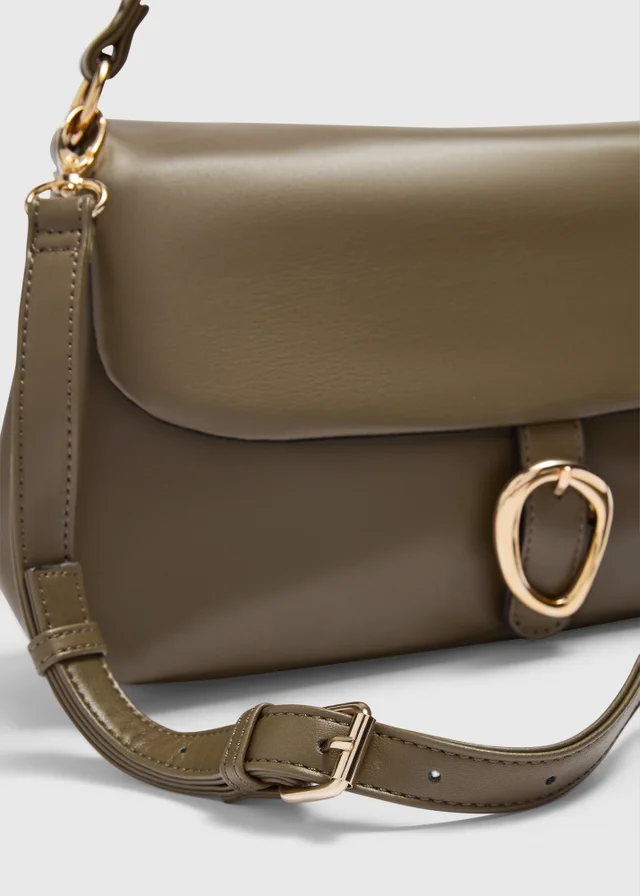 Green Buckle Hand Bag